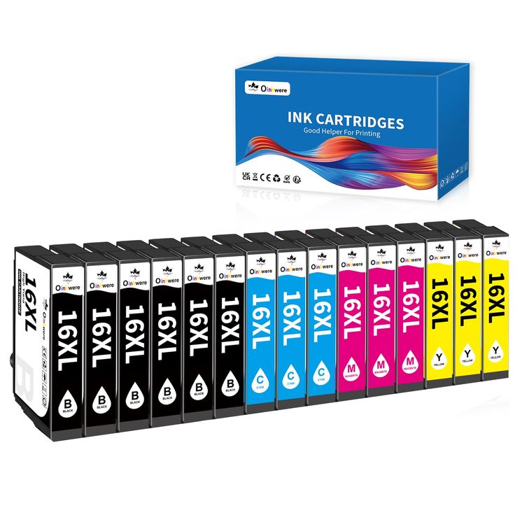 Economink 16XL Ink Cartridge Compatible for Epson 16xl multipack for Workforce WF-2010w WF-2630wf WF-2750dwf WF-2510wf